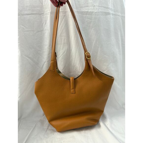 Miztique Isabelle Scoop Neck Tote Bag Leather Camel Brown GS - Picture 3 of 7